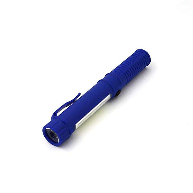 [Pen Light] Super Bright COB LED Pocket Pen Light Inspection Work Light Flashlight With Clip