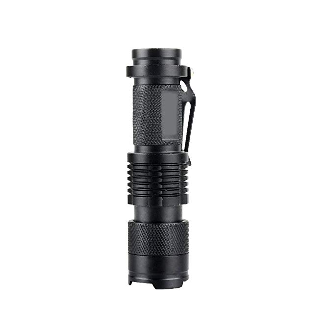 LED Flashlight,XY ZONE Mini 1200LM Q5 Zoomable LED Flashlight Hiking Torch Lamp Black 3 Modes