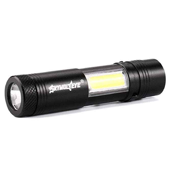 Kinrui Multifunction Portable CREE XPE-R3 COB Lamp Work Light Flashlight Torch Tool (Black)