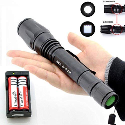 USA Premium Store Tactical Police 10000Lumen CREE T6 5Modes LED Flashlight Lamp Aluminum Torch Set