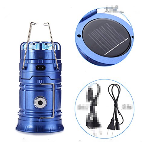 DSstyles LED Fan Camping Light Collapsible LED Solar Energy Powered Lamp Rechargeable Tent Hanging Lighting With Fan