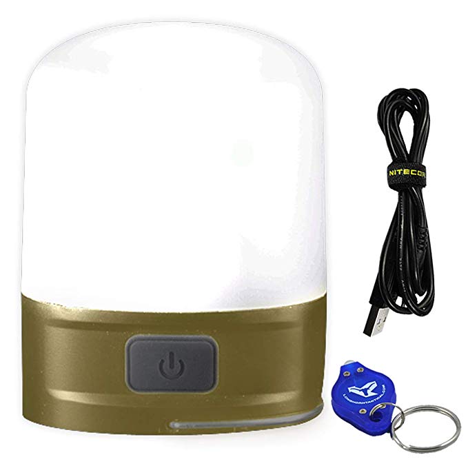 NITECORE LR10 250 Lumen USB Rechargeable Ultra Compact Multi-Purpose Lantern w/ Built-in Battery Ultra includes Lumen Tactical Backup Emergency Keychain Light - Available in 4 Styles