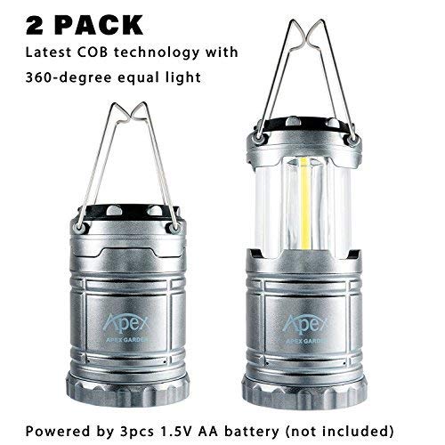 【SUPER BRIGHT】 Portable Outdoor LED Lentern for Garden, Patio, Outdoor Living, Emergencies - 2 Pack