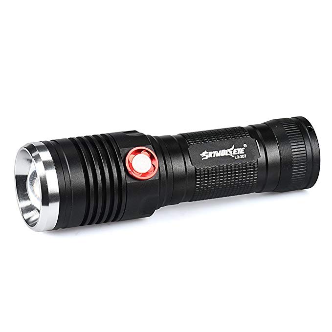 Ghazzi Pen Flashlight LED Torch Flashlight, ZOOM CREE XM-L2 U2 LED 3 Mode USB Rechargeable Flashlight Torch 26650 Battery Lamp Light Tactical Flashlights Outdoor Lartern Flashlights