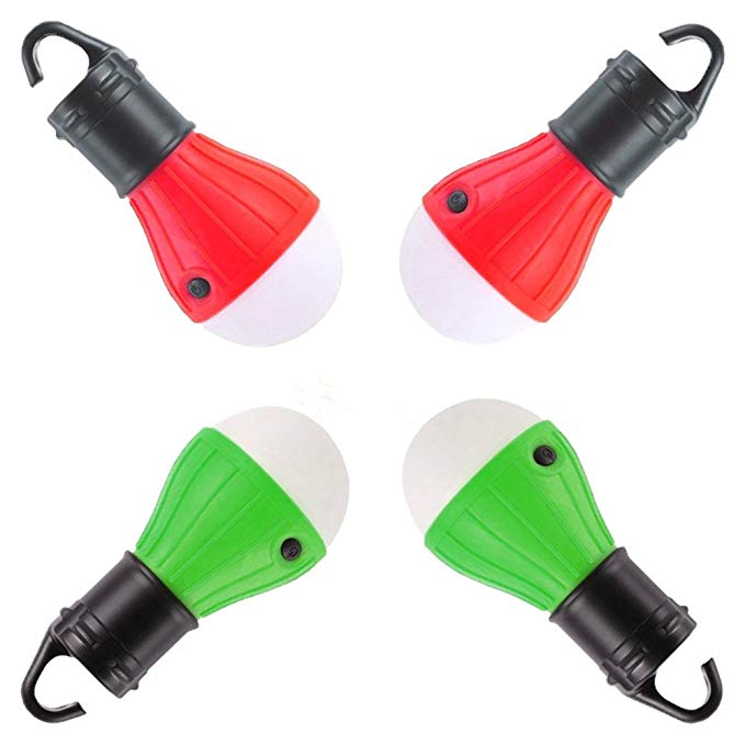 Viewpick LED Lantern Tent Camping Light 4 Pack Portable LED Tent Lamp Emergency Light Bulb Battery Operated 3 Mode Night Light Backpacking Hiking Fishing Shed Playhouse Indoor Outdoor Activities