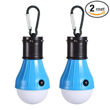 Doukey LED Camping Light [2 Pack or 4 Pack] Portable LED Tent Lantern 4 Modes for Backpacking Camping Hiking Fishing Emergency Light Battery Powered Lamp for Outdoor and Indoor