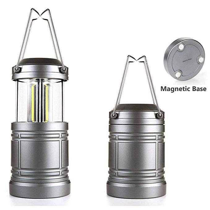 Collapsible Portable COB Taclight Camping Lantern,LED Tactical Lantern with Magnetic Base,Ultra Bright Lantern As Seen On TV with Detachable Handles For Tent,Emergency