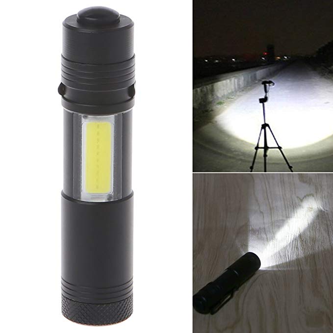 Hacloser LED Torches Flashlight, 12000 Lumen Mini LED Penlight Flashlight Torch Lamps AA/14500 Battery XPE+COB 4 Modes For Outdoor, Camping, Workshop