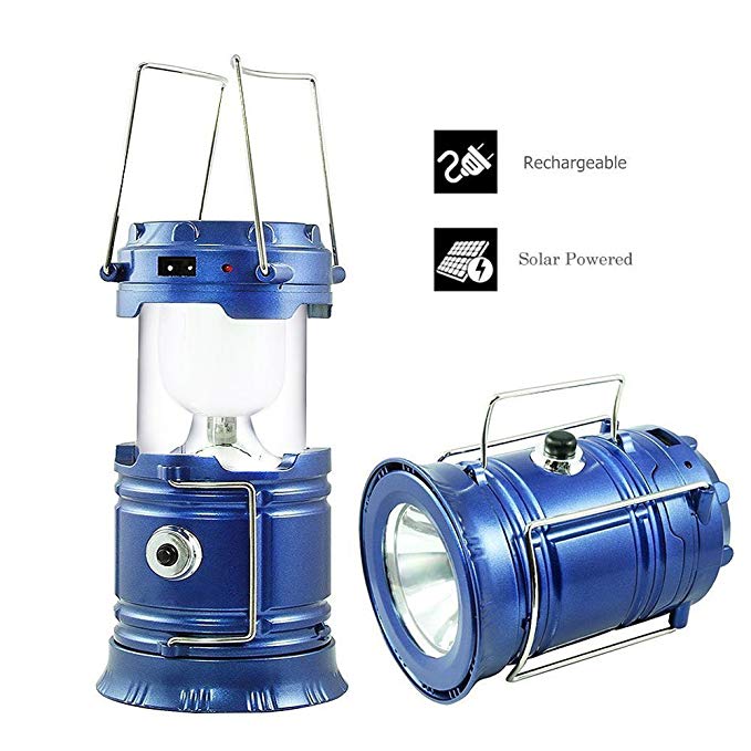 Yale Naedw Solar Camping Lantern Led, Lantern Flashlight, Collapsible Rechargeable Lantern Lights Ultra Bright For Outdoor, Emergency, Hurricane, Hiking, Fishing, Tent [2 Pack]