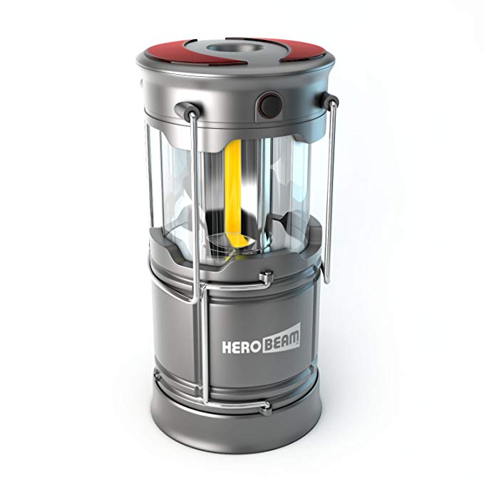 HeroBeam V3 LED Lantern - The Ultimate Collapsible Tough Lamp for Camping, Fishing, Car, Shop and Emergencies - Magnetic Lantern, Flashlight and Beacon in One! - 5 YEAR WARRANTY