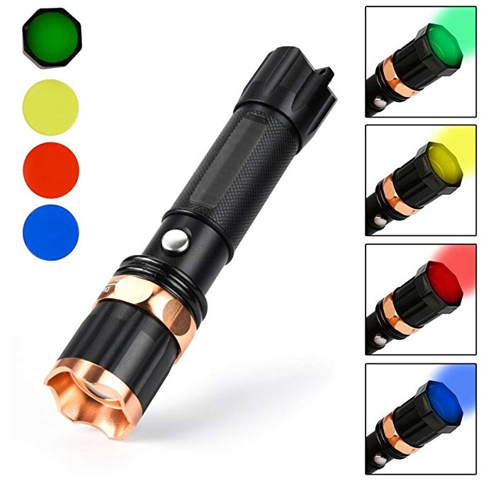 Tactical Police 10000Lumen 3 Light Modes XM-L T6 LED Flashlight Aluminum Colored Torch