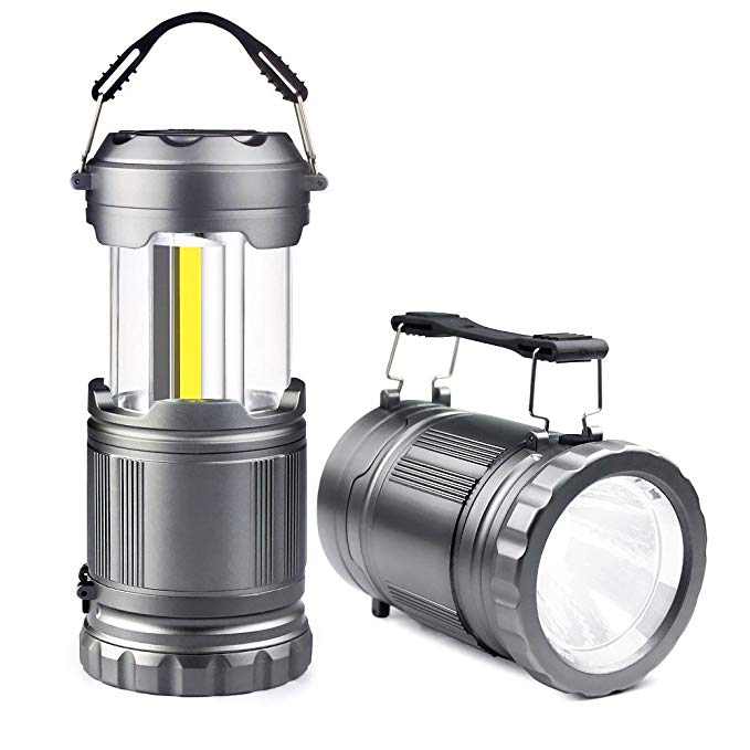 Camping Lantern Led Flashlight - Speclux 2-in-1 Portable LED Camping Lantern Handheld Flashlights,Waterproof Battery Powered Collapsible Lantern for Night Fishing, Hiking, Emergencies, 2 Packs