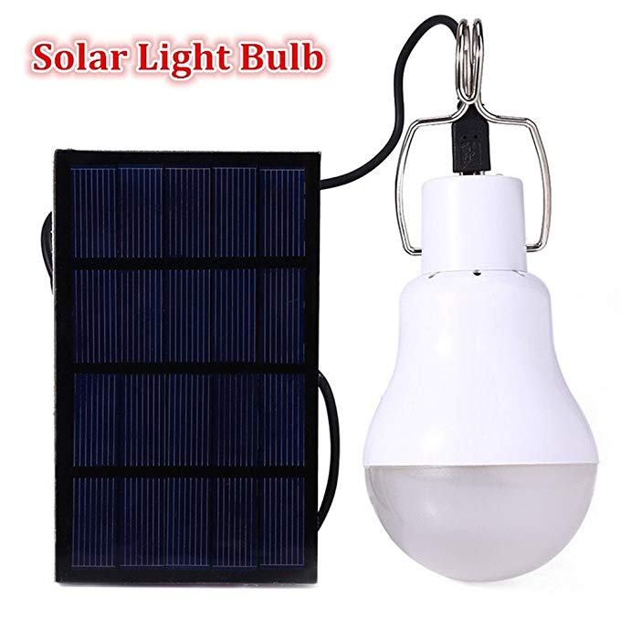 GS 15W Portable Solar Power LED Bulb Lamp Solar Panel Outdoor Lighting Camp Tent Fishing Light