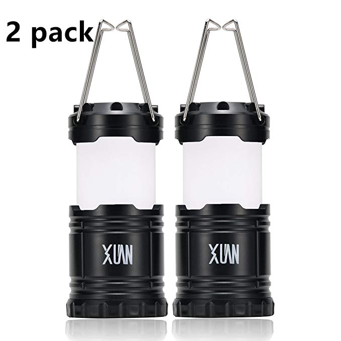 Camping Lantern Flashlight LED Portable Outdoor LED Camping Lantern, 30 LEDs, Battery Powered, Water Resistant, Home Garden Camping Lanterns for Hiking, Emergencies, Hurricanes (2pack)