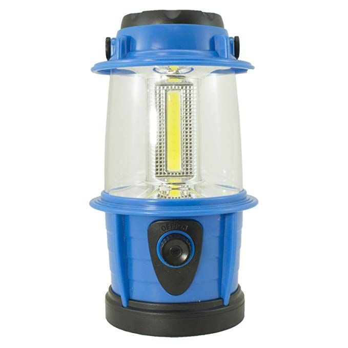 225 Lumens Lantern 3 Panel COB Adjustable/Dimable LED FOR Camping, Workshops, Home, Cabin, or Outbuildings (100% Manufacture Replacement Guarantee) (Blue)