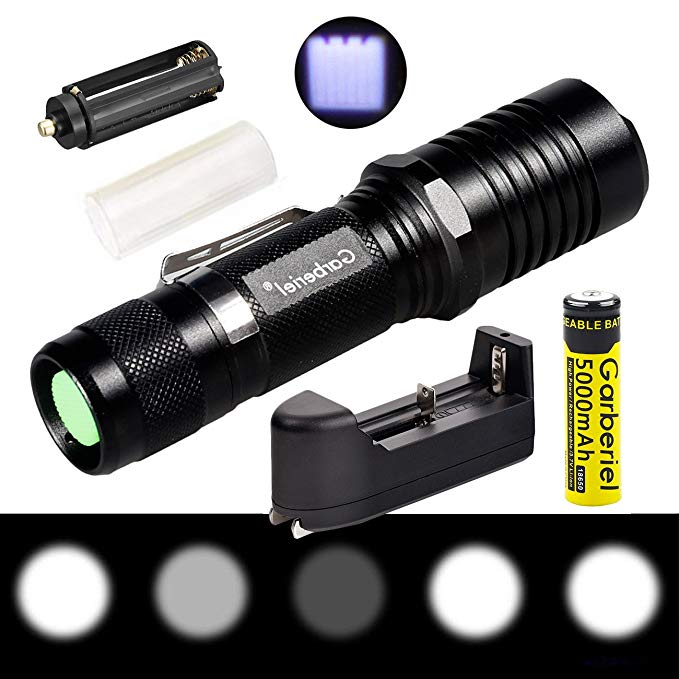 Shine Tool Flashlight 5 Modes 3 x T6 LED Flashlight Adjustable Focus Waterproof Torch With 18650 Battery And Charger