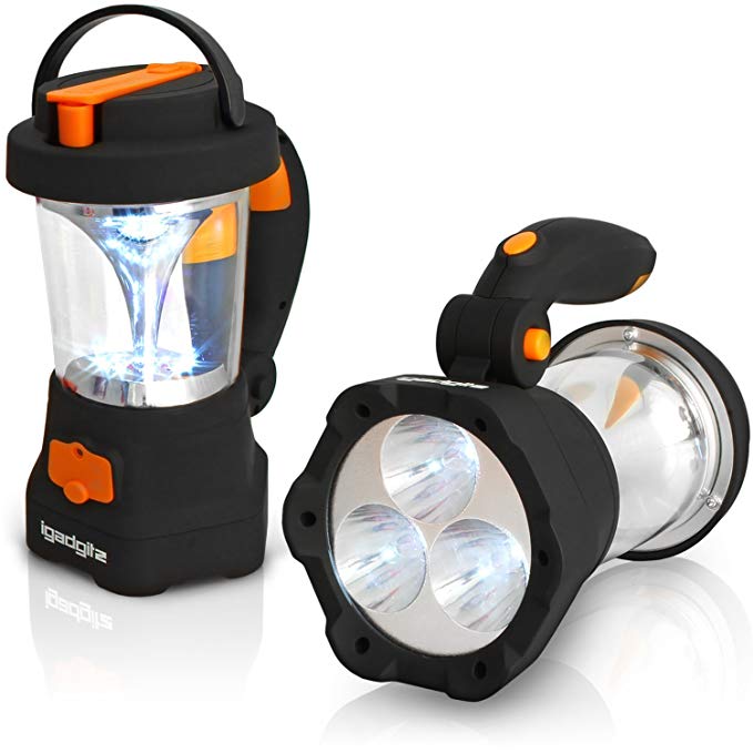 iGadgitz Xtra Lumin 4 in 1 Dynamo Rechargeable 3 LED Spotlight Torch & 10 LED Lantern + 1 Year Warranty