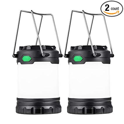 Hillmax LED Camping Lantern with White Light,Warm Light and Mixture Portable Outdoor Light Operated by AAA or AA Batteries for Camping, Hiking and Emergency (Battery Included)