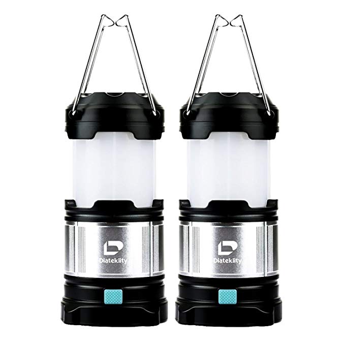 Diateklity LED Camping Lantern, LED Lantern Flashlights for Hiking, Camping, Collapsible Camping Lights - Emergency Lantern, Bright Leds, USB Power Bank (Portable, Rechargeable)