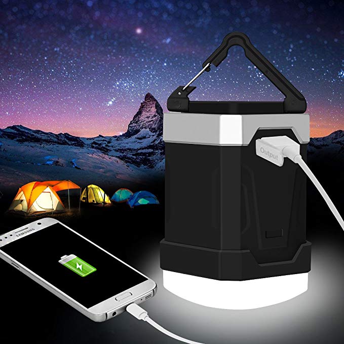 Camping Lantern 5 Modes 13000mAh Portable LED Emergency Lantern Power Bank IP65 Rechargeable Camping Equipment Flashlights for, Hiking,Hurricanes, Storms, Outages.