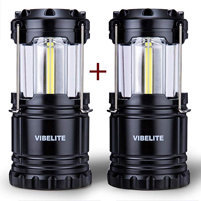 LED Camping Lantern Collapsbile COB light IP54 for Hiking Emergencies Hurricanes Outages,2Pack