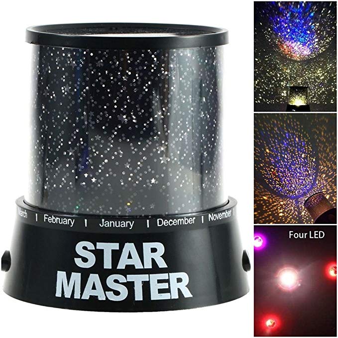 1 Pcs Wonderful Popular Nightlight LED Night Lamp Kids Star Sky Romatic Gift Color Black