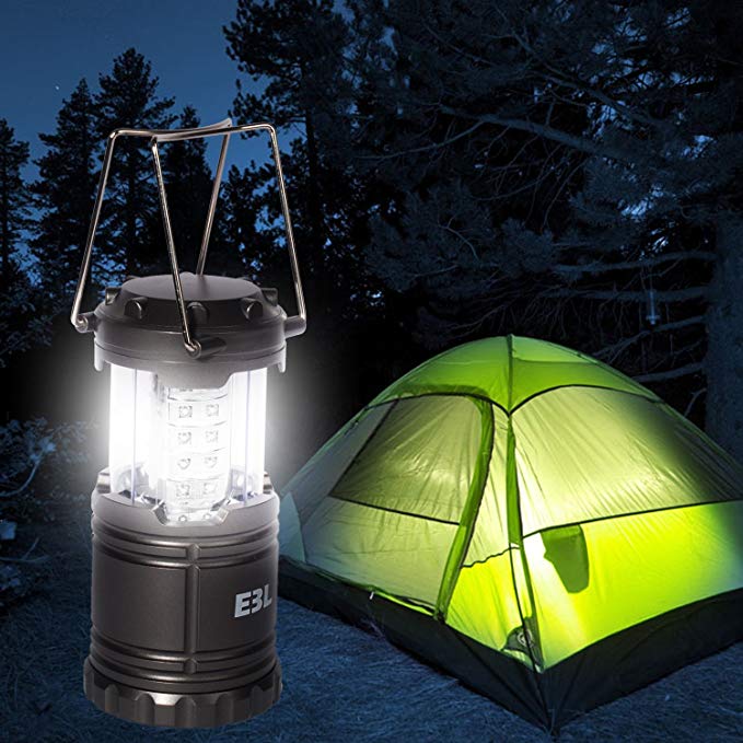 Ultra Bright 30 LED Lantern, the Best Multifunctional LED Lantern for Camping, Hunting, Fishing, Hiking, Backpacking, Emergency, Battery Powered and Long Lasting (Gray+Green)