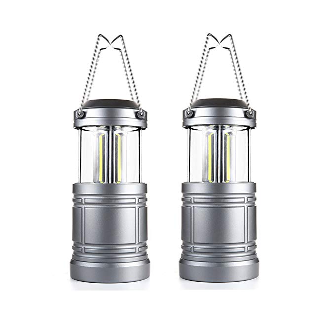 2 Pack Camping Lantern Ultra Bright Portable Outdoor Taclight Lantern with Collapsible & Magnetic Base